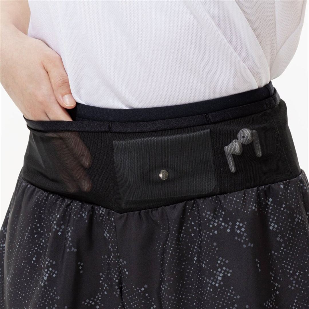 ランニング マルチポケットパンツ グラフィック4インチ ブラック XL