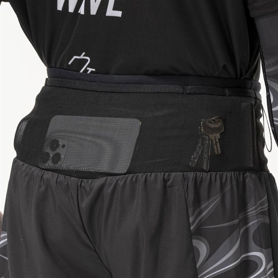 【ミズノ直営限定】ランニング マルチポケットパンツプラス グラフィック 7インチ ブラック XL