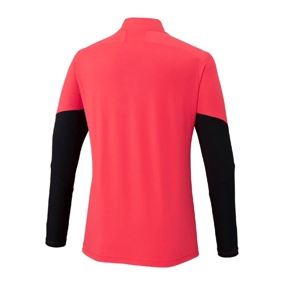 ストレッチフリースシャツ ハーフジップ パラダイスピンク×ブラック S