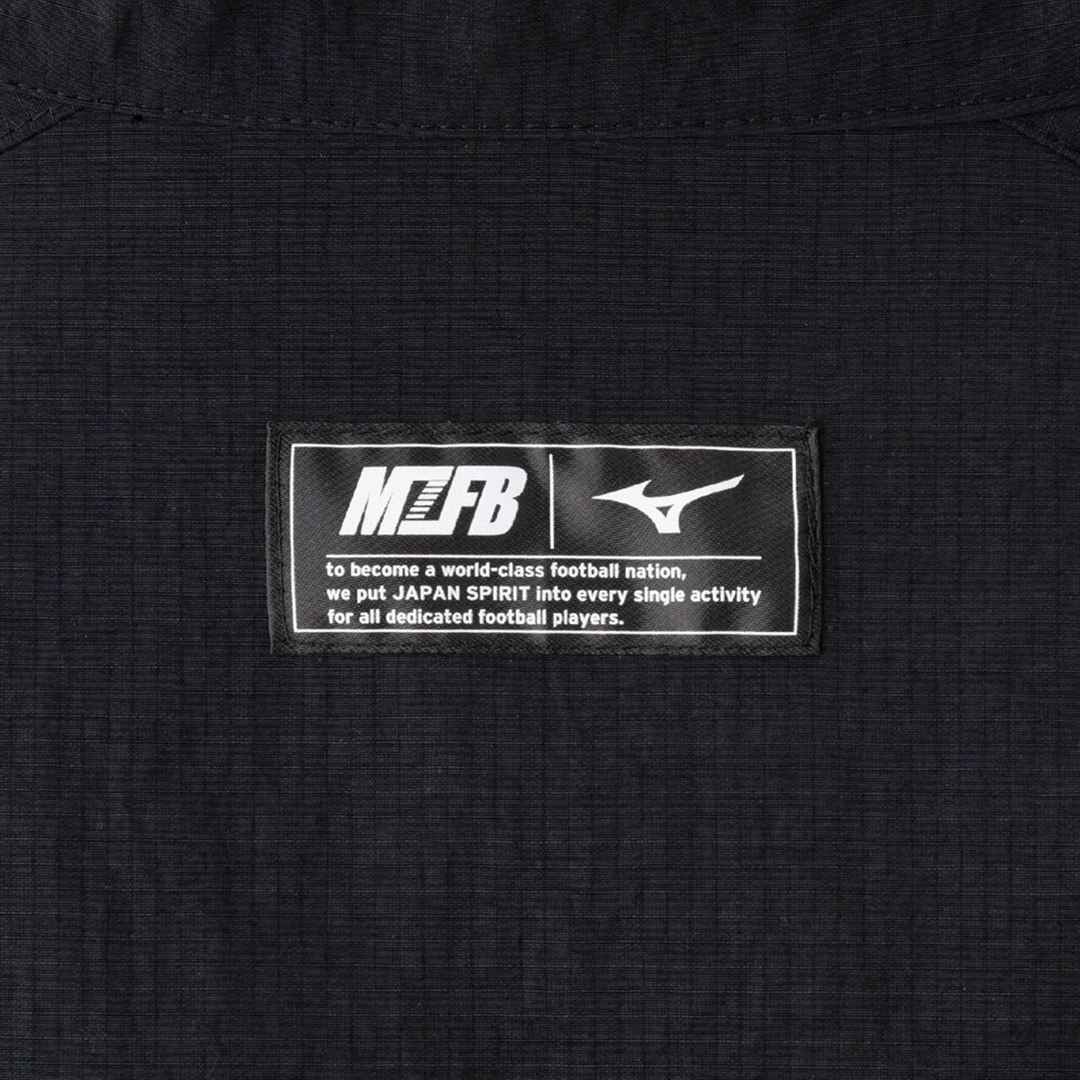 MZFB リップストップウーブンハーフジップシャツ ブラック XL