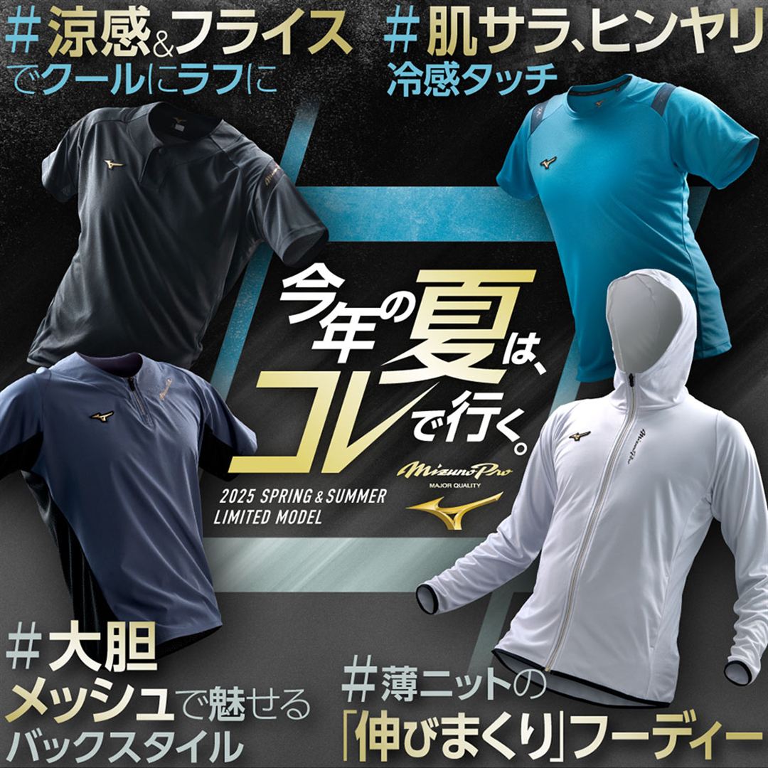 【ミズノプロ／接触冷感】クーリングビートアップ フィヨルドブルー S