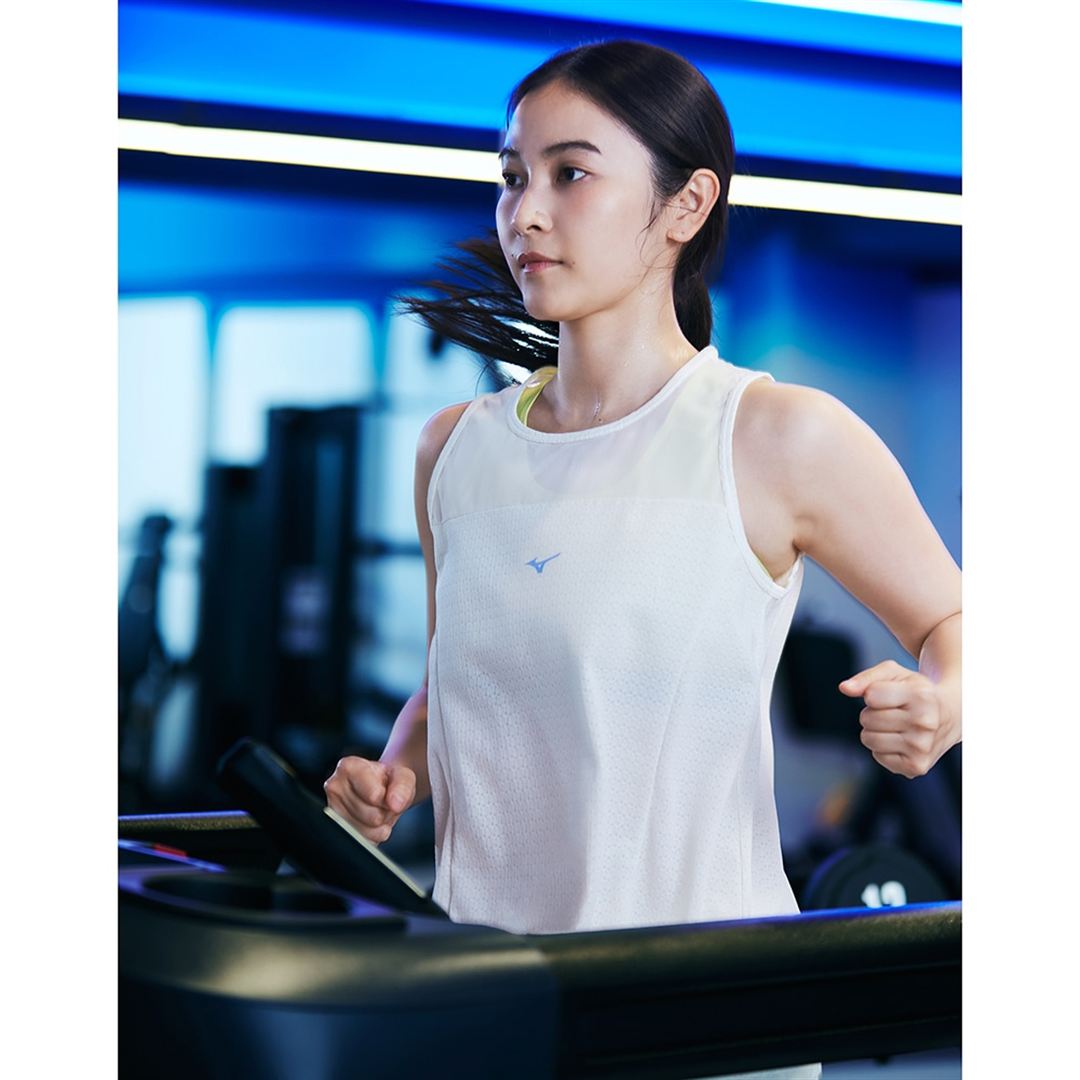 【汗処理／通気】ドライエアロフロージャカードノースリーブTシャツ ブラック XL