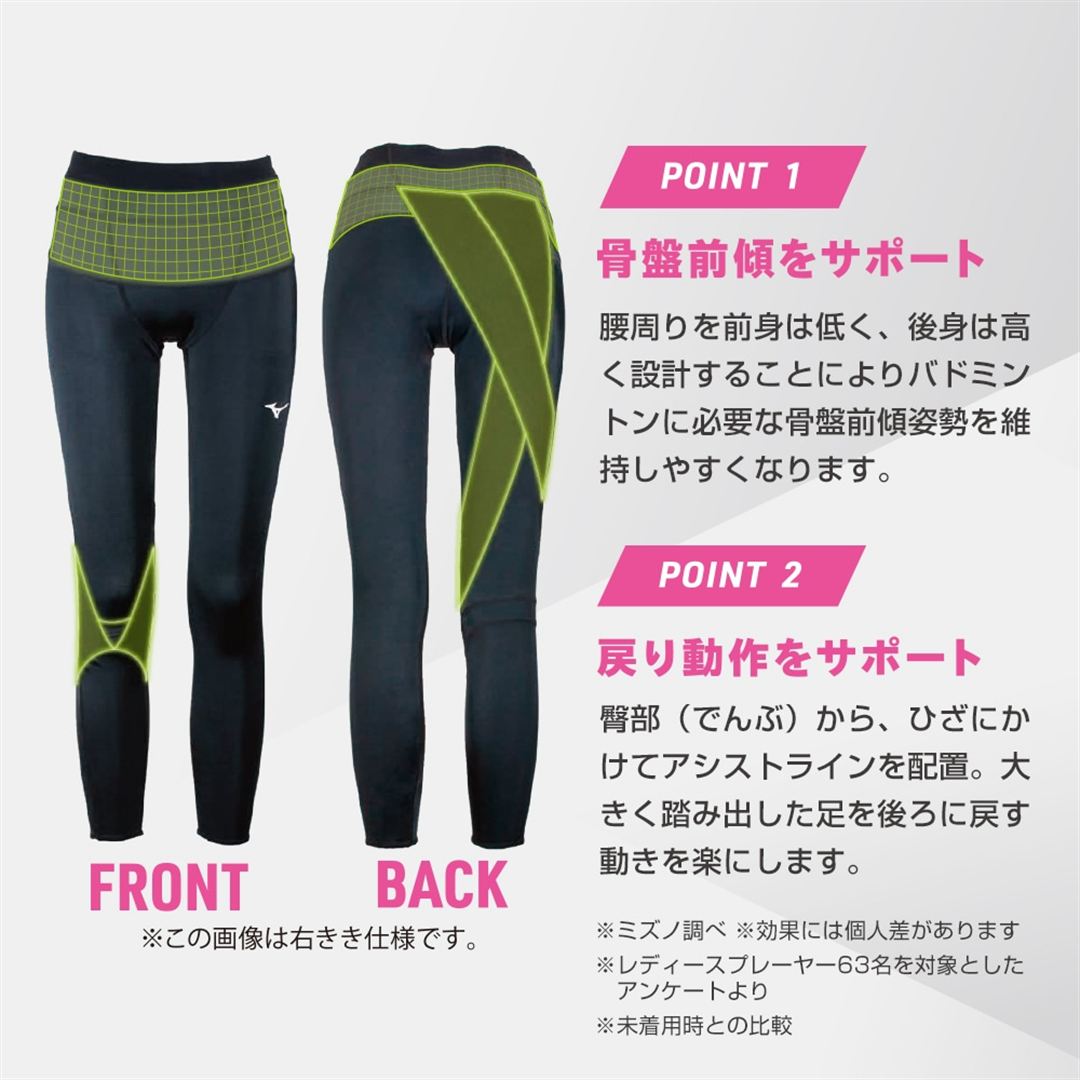 BIO GEAR SONIC リバーシブルタイツ(ラケットスポーツ) ブラック S