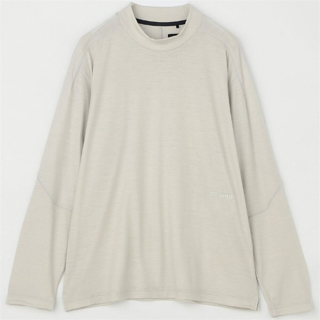 メリノウールモックネックシャツ ホワイトオニキス M