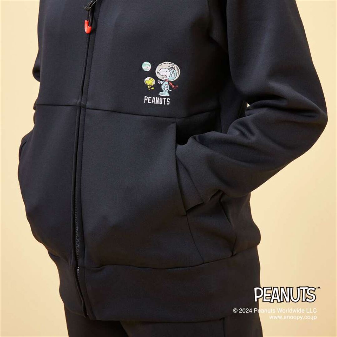 【PEANUTS】スウェットフーディフルジップ ライラック S