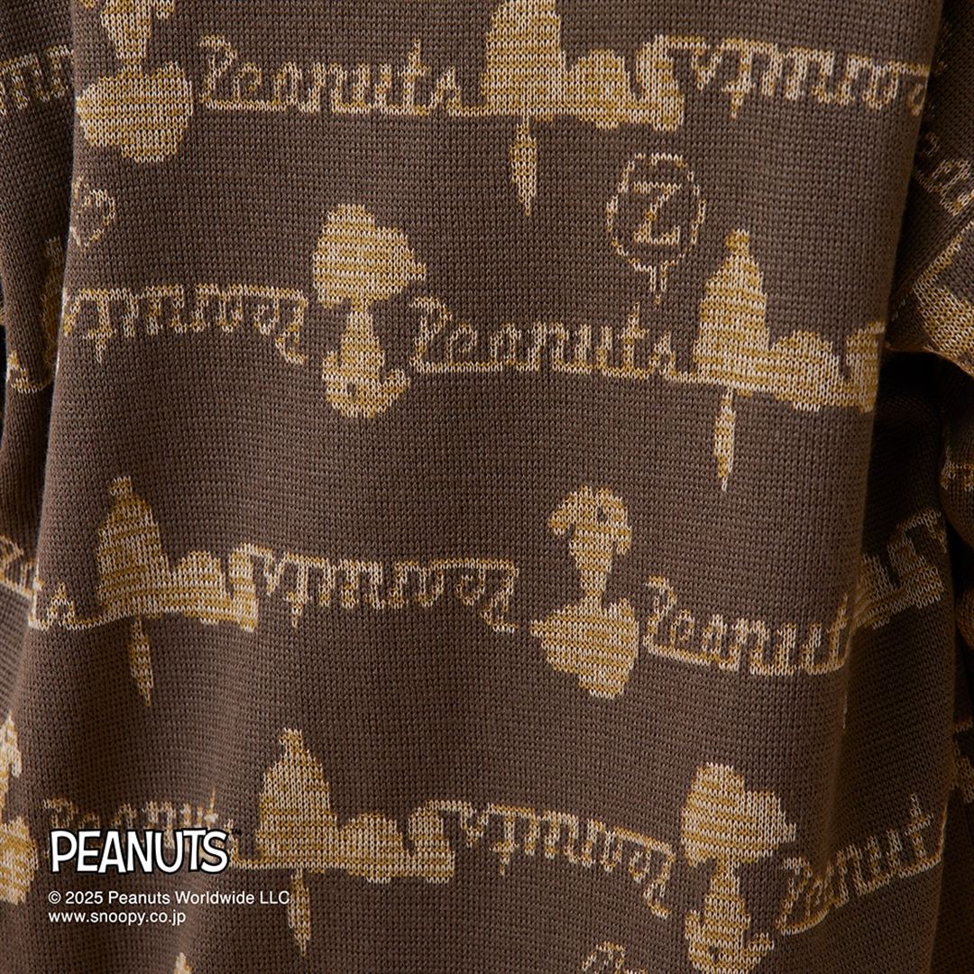 【PEANUTS／吸湿発熱】ブレスサーモウール混カーディガン ブラック XS