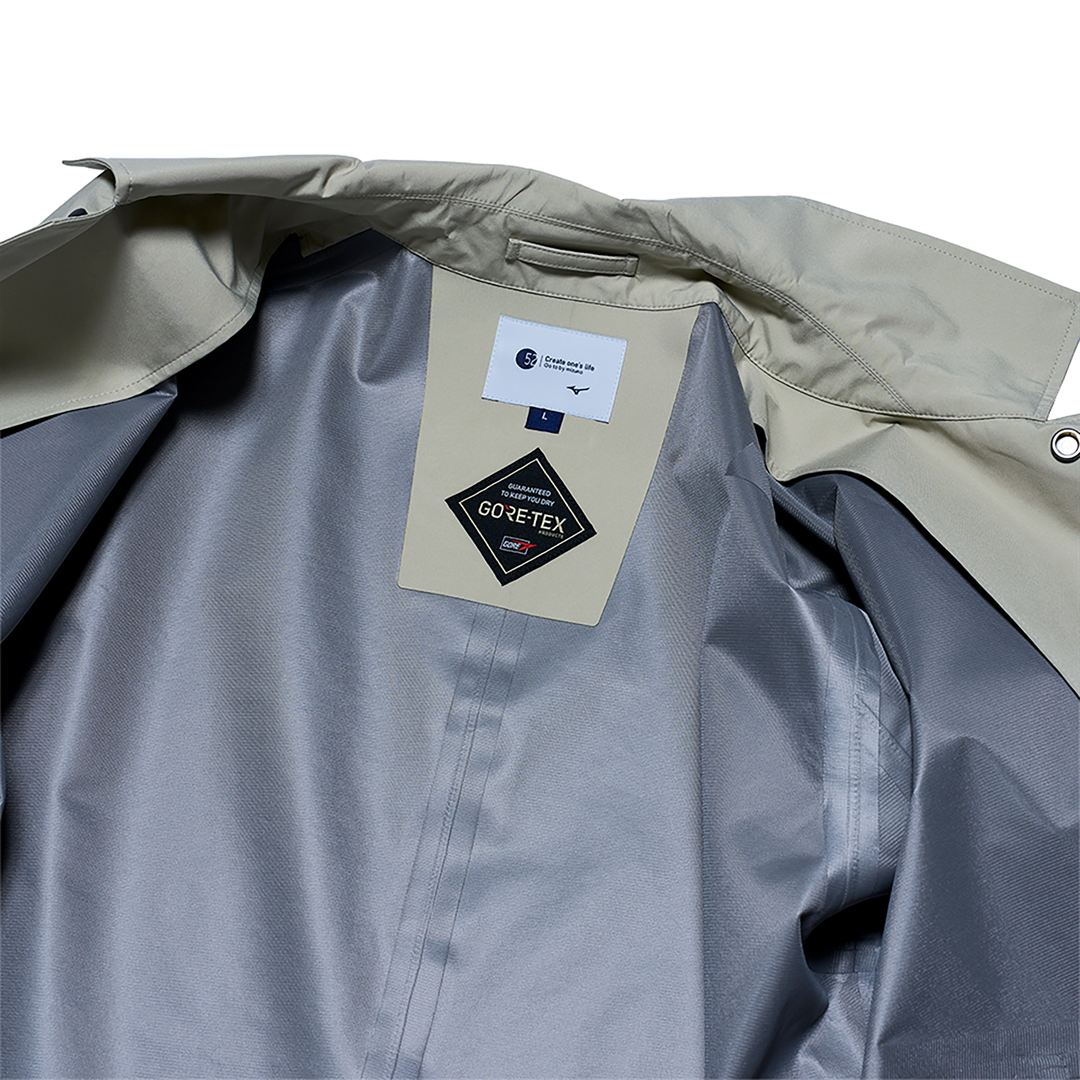 GORE-TEX 3Lステンカラーハーフコート(ゴアテックス／防水) ブラック XL
