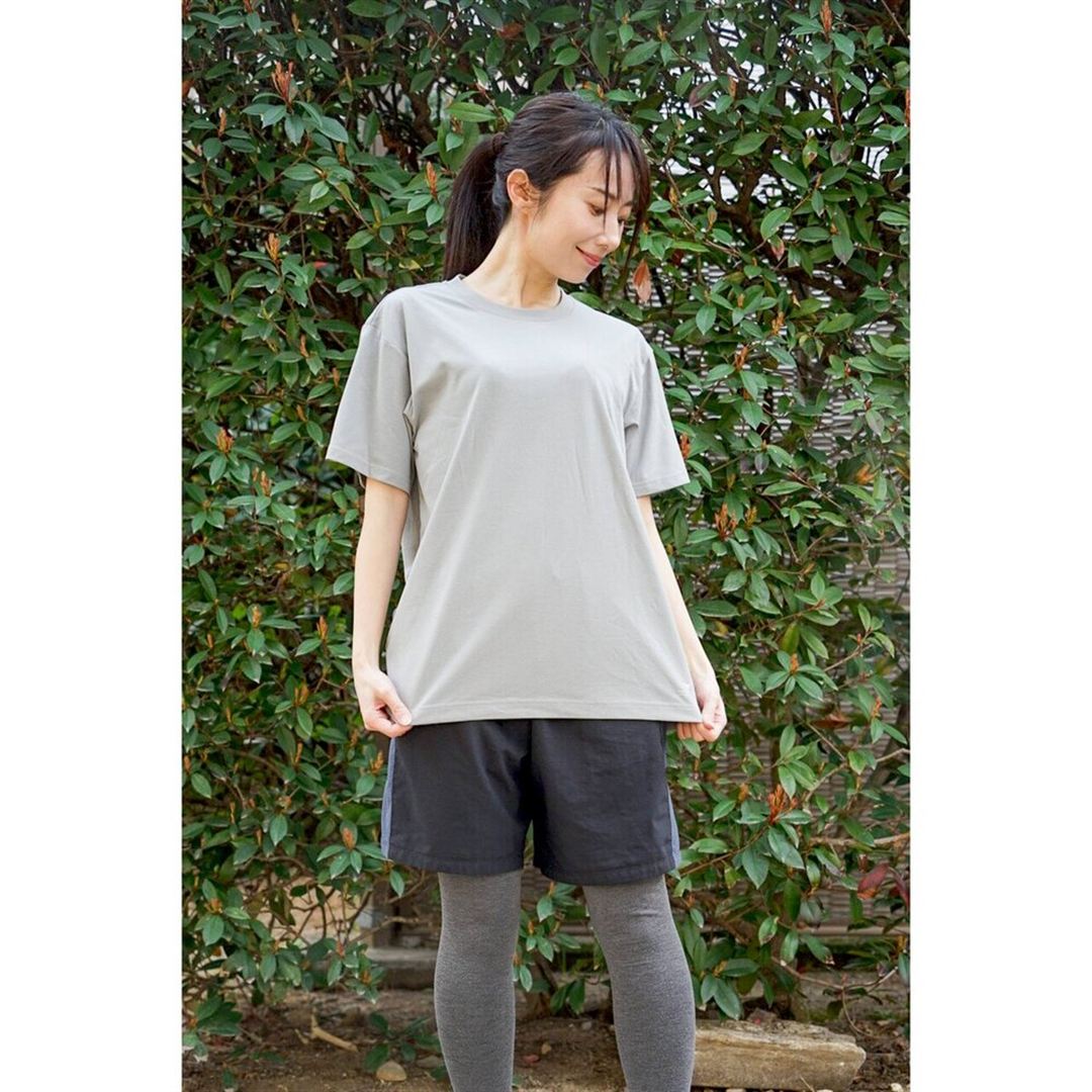 ハイストレッチ クルーネック半袖シャツ（レギュラーシルエット） ブラック XL