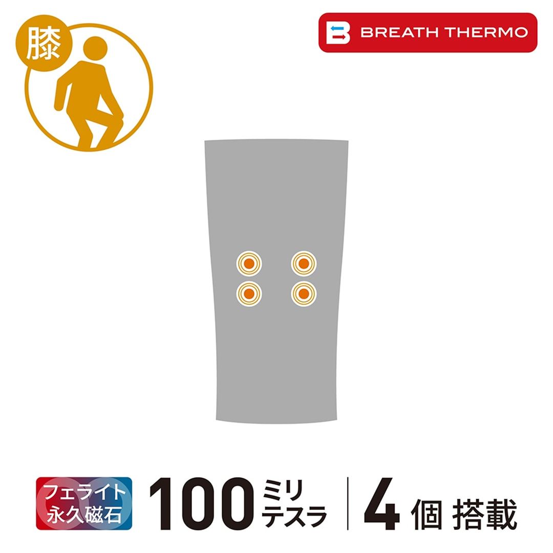【吸湿発熱／コリ改善】ミズノ×コラントッテ　ブレスサーモサポーターひざ用(1枚入り) ブラック