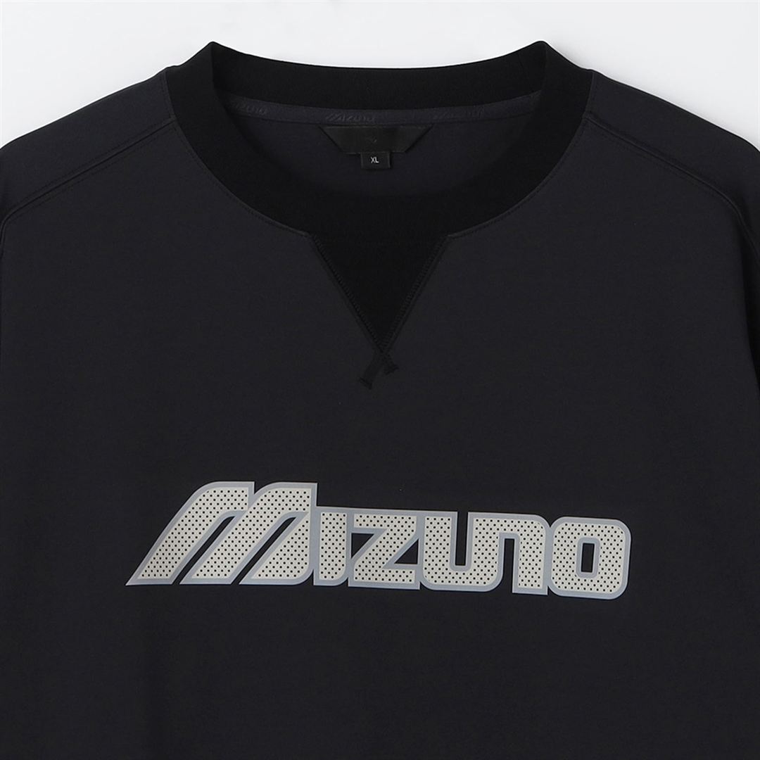 ヘビーオンスクルーネックシャツ ブラック×グレージュ L