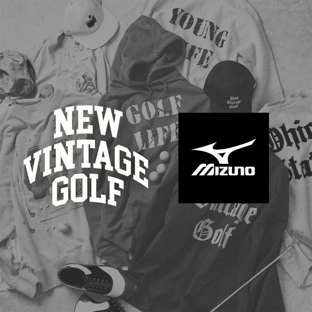 NEW VINTAGE GOLF MIZUNOロゴフーディ グレー S