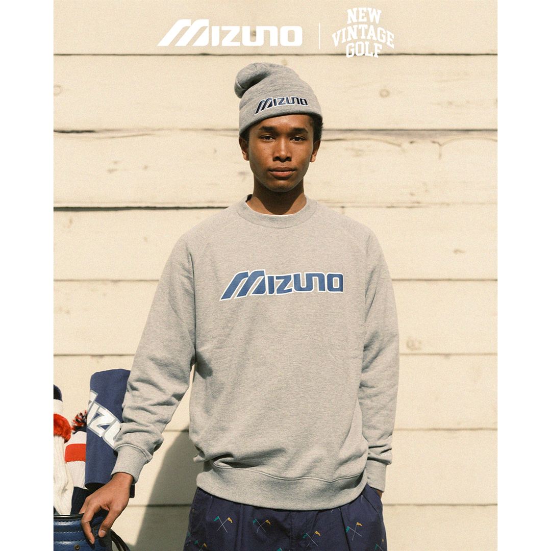 NEW VINTAGE GOLF MIZUNOロゴニットキャップ ネイビー 56-60