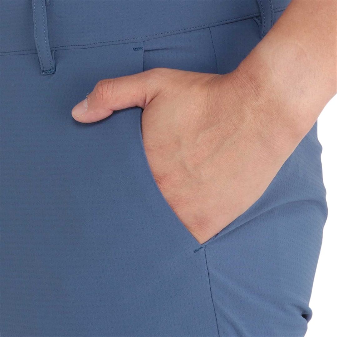 驚2ストレッチロングパンツ九分丈【驚着極伸】 ライトブルー M