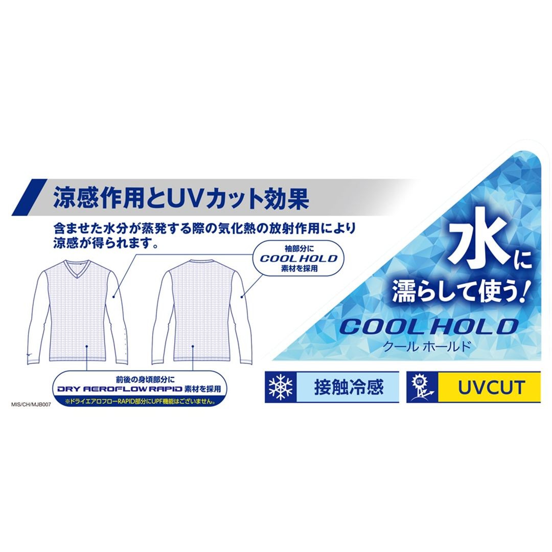 【汗処理／通気】BNドライエアロフロークールホールドVネック ディープネイビー XL