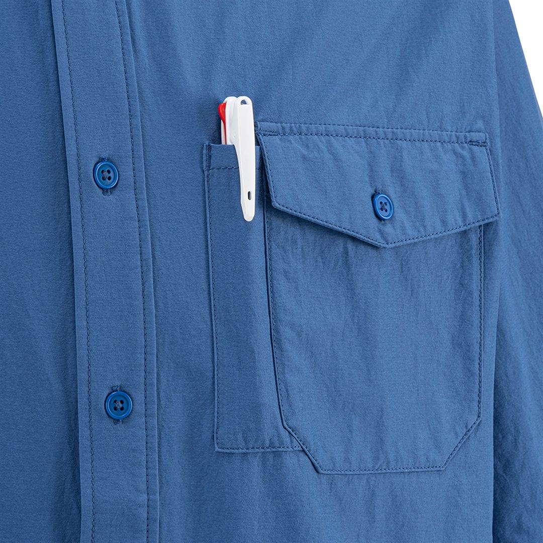 【ミズノ公式オンライン限定】ストレッチシャツ ブルー M