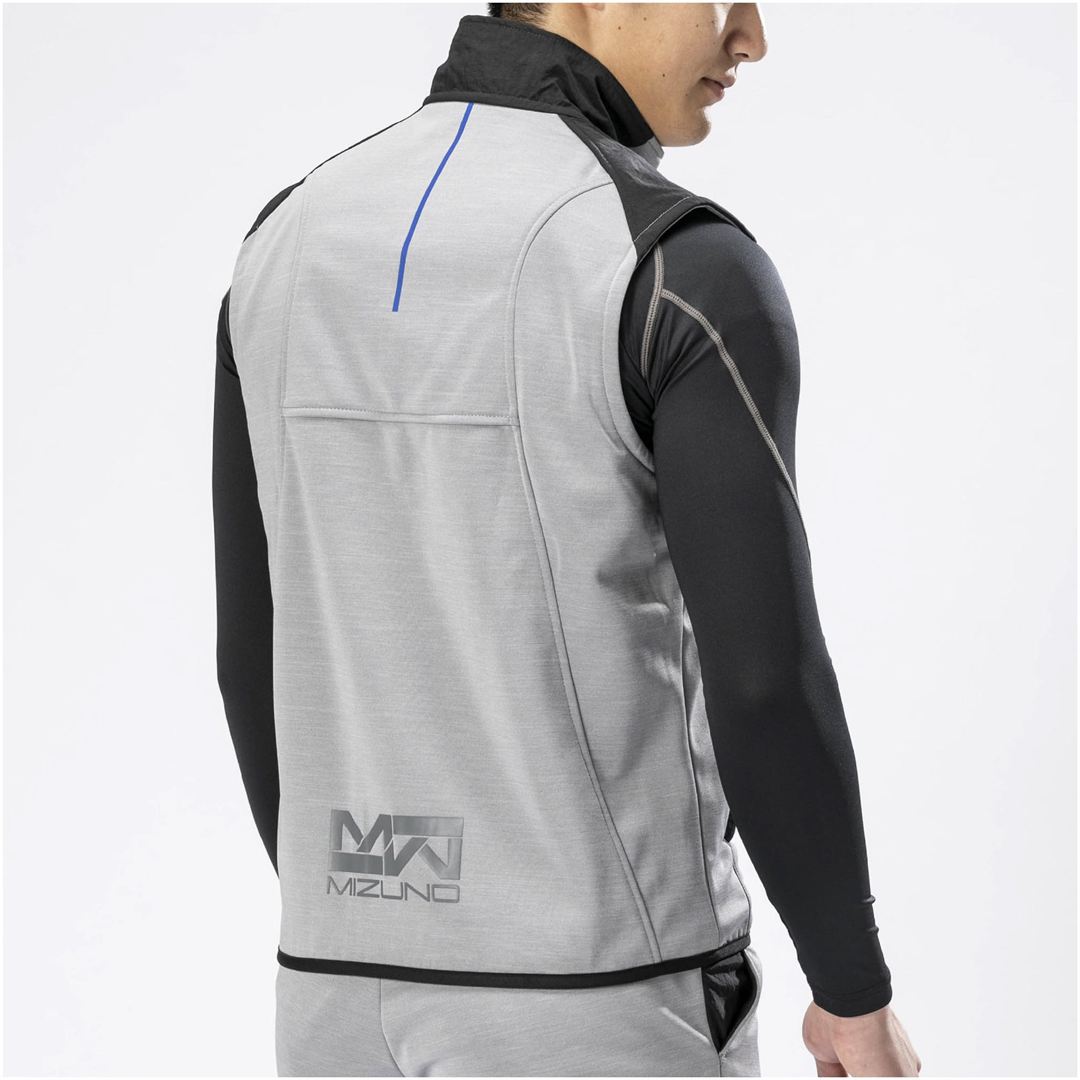 【防風】テックシールドベスト ストレッチ アロイグレー S