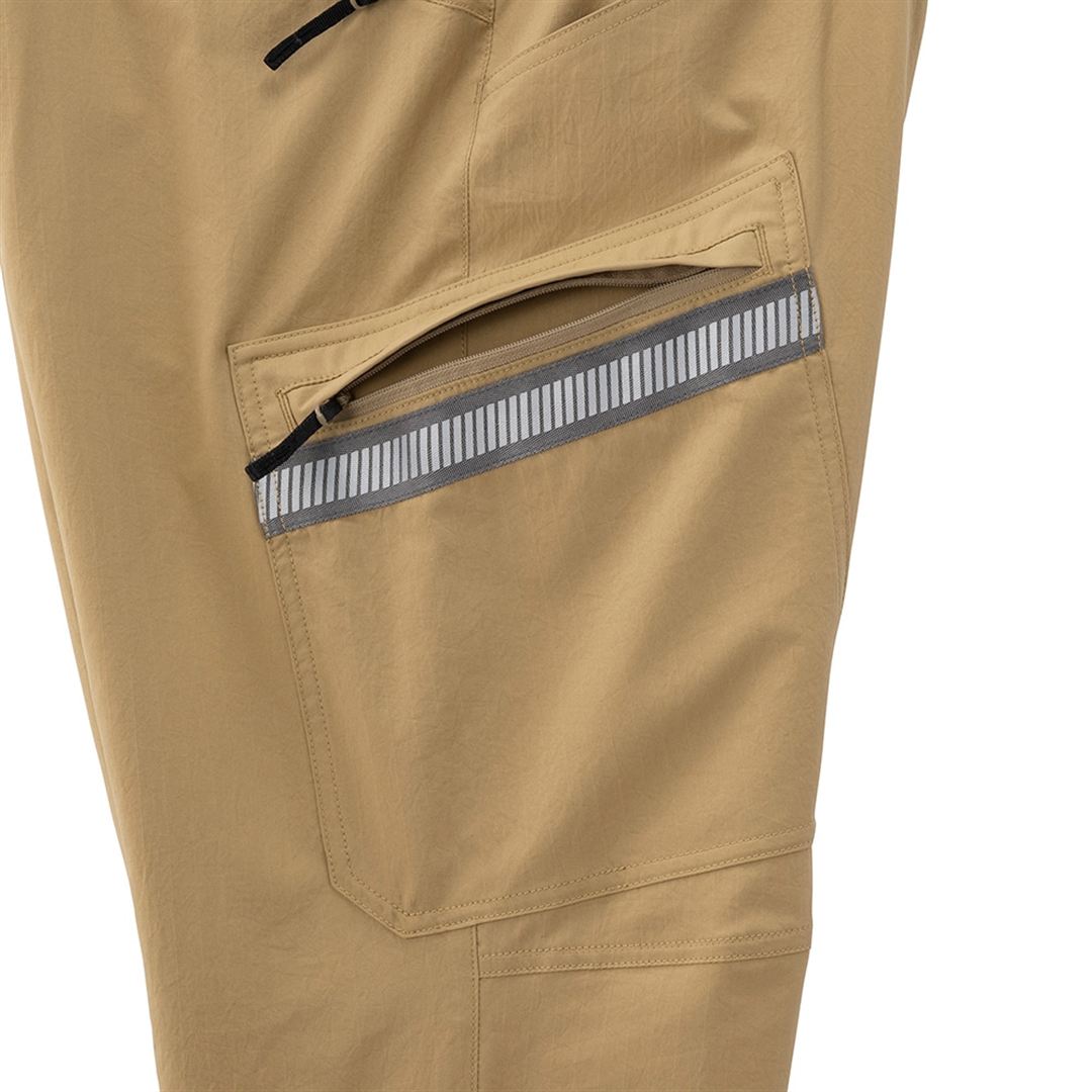【ミズノ公式オンライン限定】ストレッチ撥水カーゴパンツ(制電) ベージュ×オレンジ XL