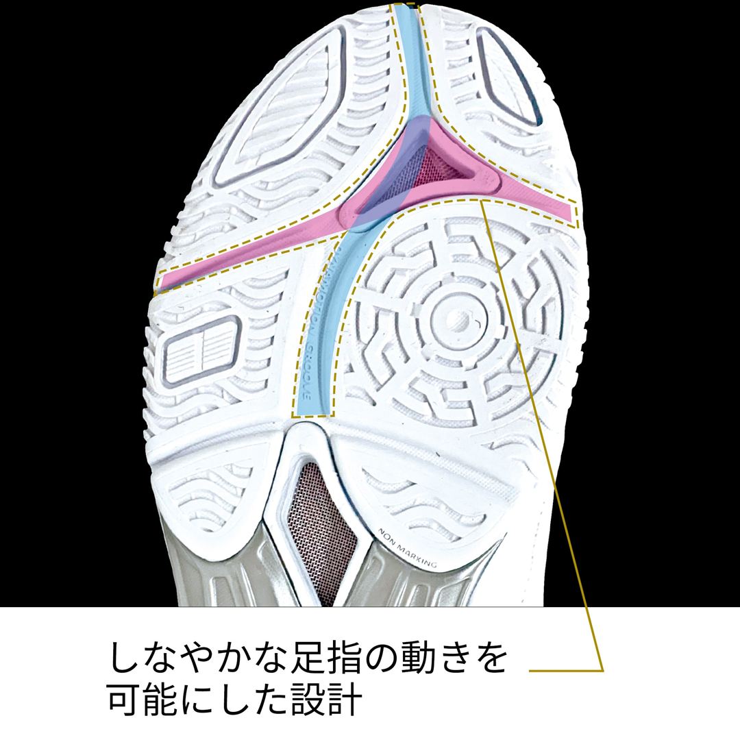 ウエーブダイバースLG4(フィットネス) ブラック×ゴールド×ダークグレー 29.0
