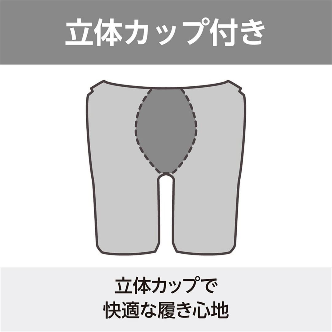 【ふんわりライト】アクアフィットネス用ハーフスパッツ(立体カップ付) ブラック×グリーン S