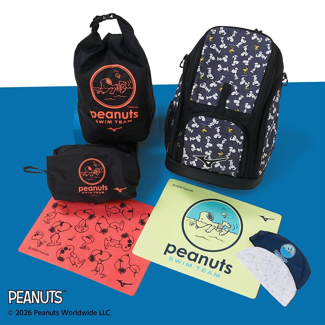 【PEANUTS】ロールバッグL(スイム) ブラック