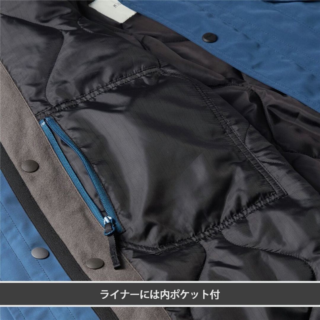 【ミズノ公式オンライン限定／吸湿発熱】ブレスサーモ ライナー付き防寒ブルゾン ネイビー M