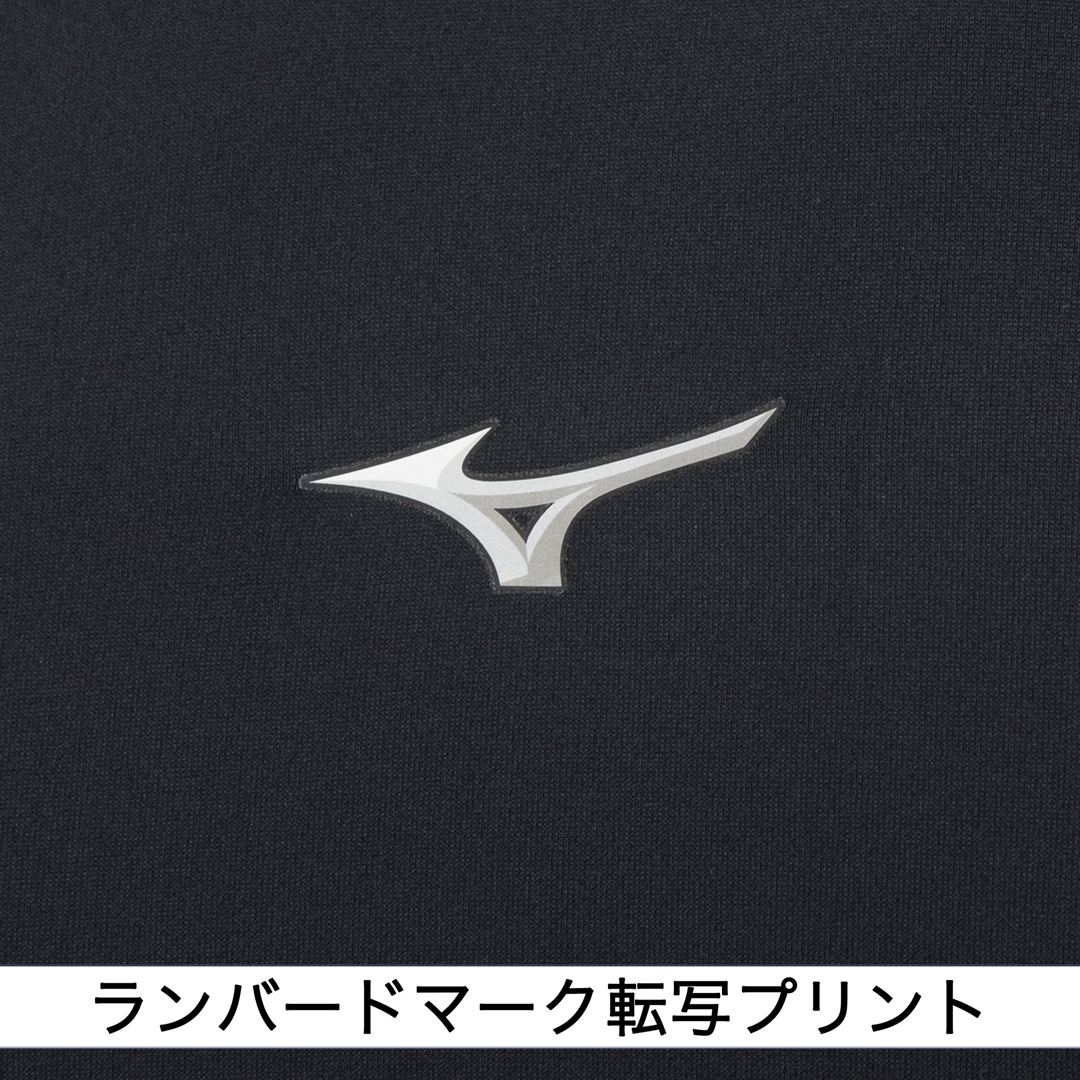 ローネック／長袖(野球／抗菌防臭／防汚) ブラック XO