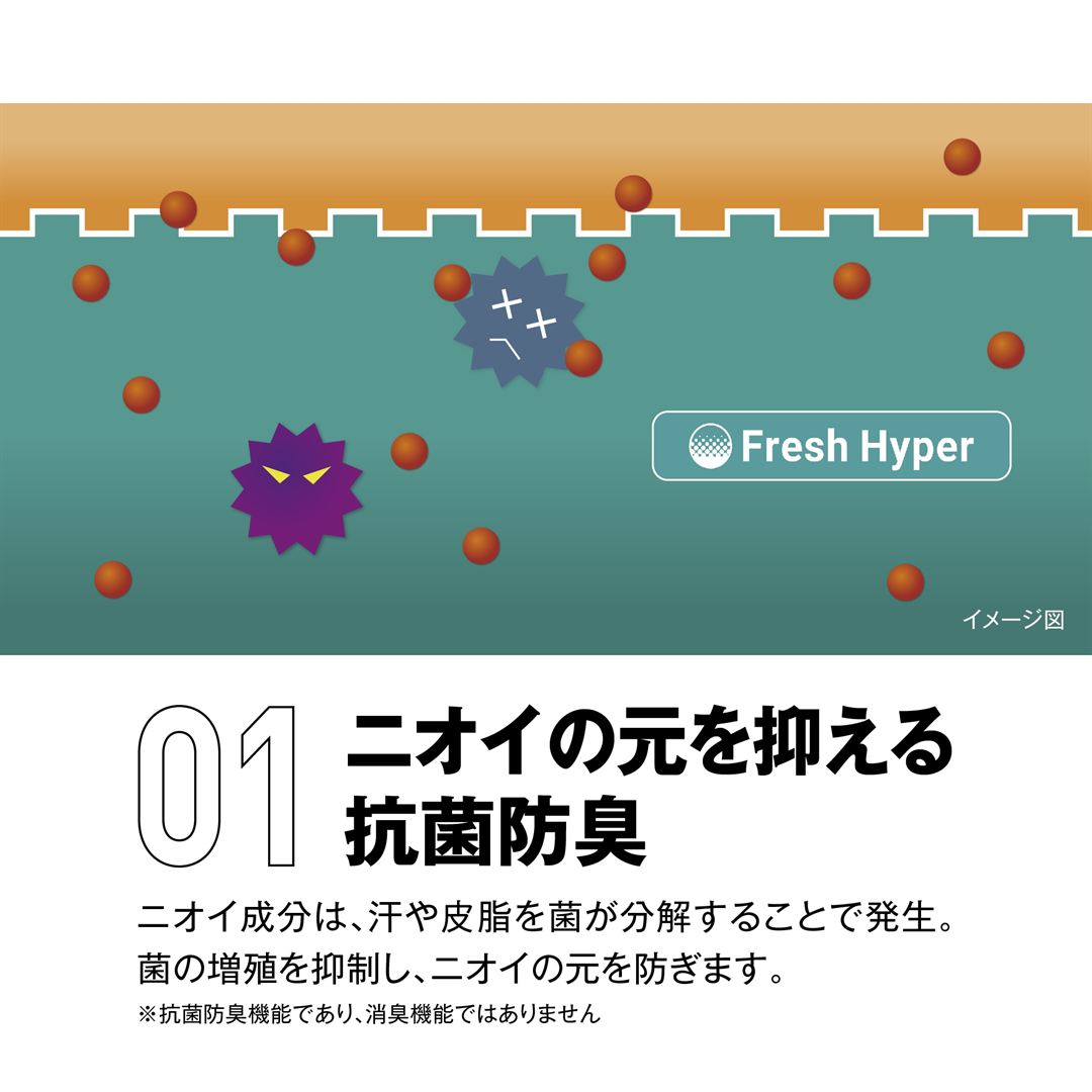 フレッシュハイパー1Pソックス(ショート) ブラック 25-27