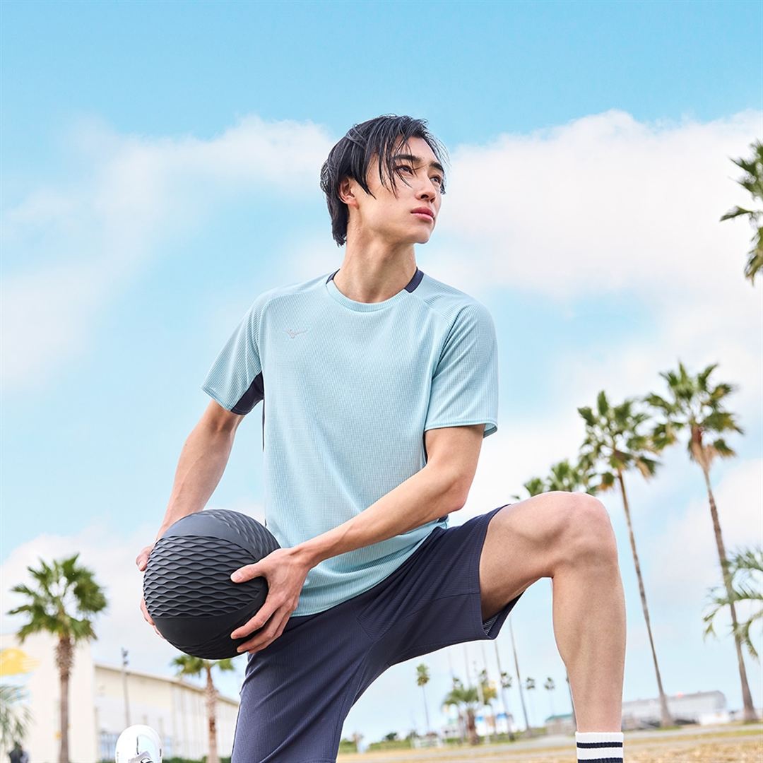 【汗処理／通気】ドライエアロフローTシャツ ネオミント S