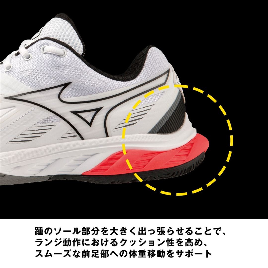 ウエーブファング2 FIT(バドミントン) ホワイト×ブルー 22.5