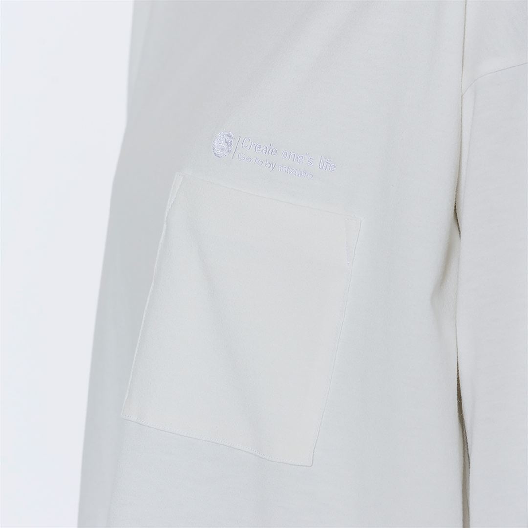 スパンポリロングスリーブポケットTシャツ スノーホワイト XS