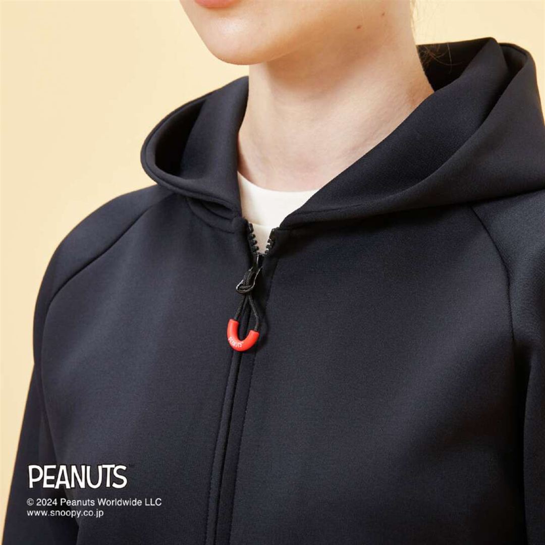 【PEANUTS】スウェットフーディフルジップ ライラック S