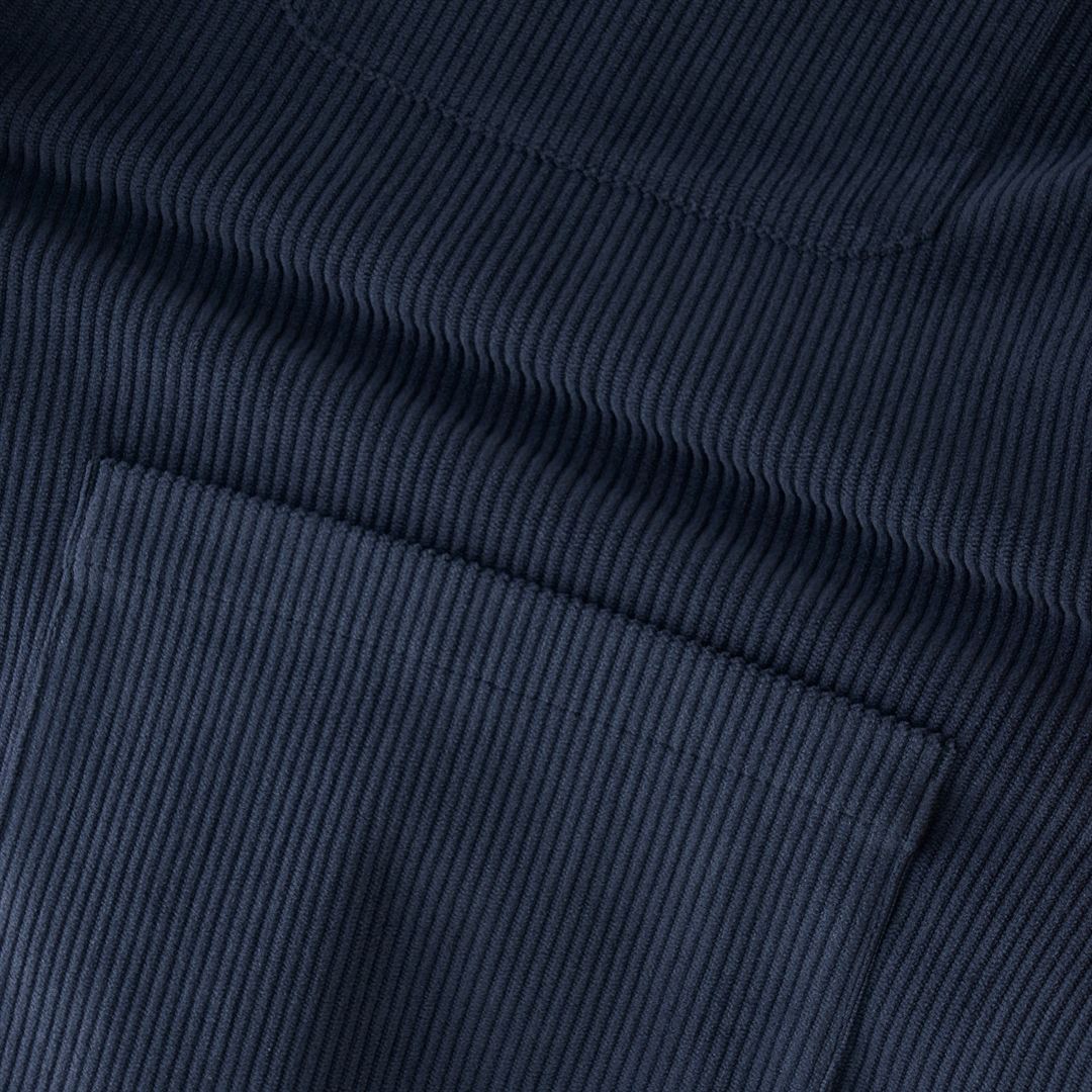 【ミズノ直営限定】ストレッチコーデュロイノーカラーカバーオールジャケット チャコールグレー XL