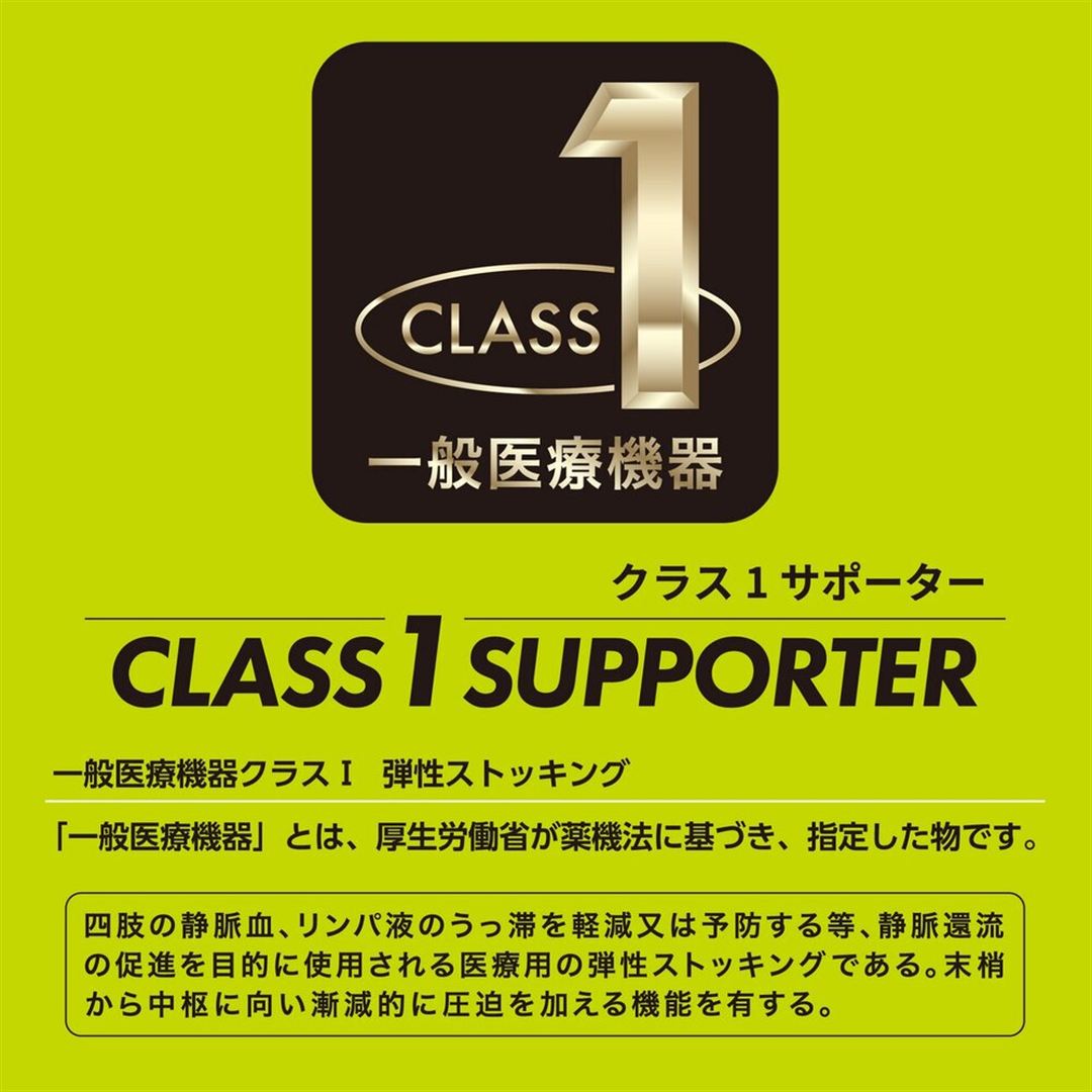 クラス1サポーターふくらはぎ＋足首用（2枚入り） ブラック M
