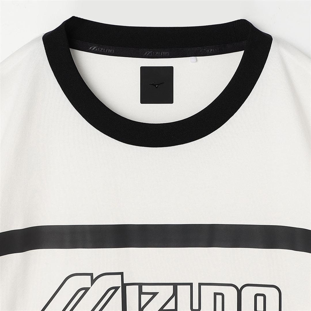 リサイクルグラフィックリンガーTシャツ ホワイト XS