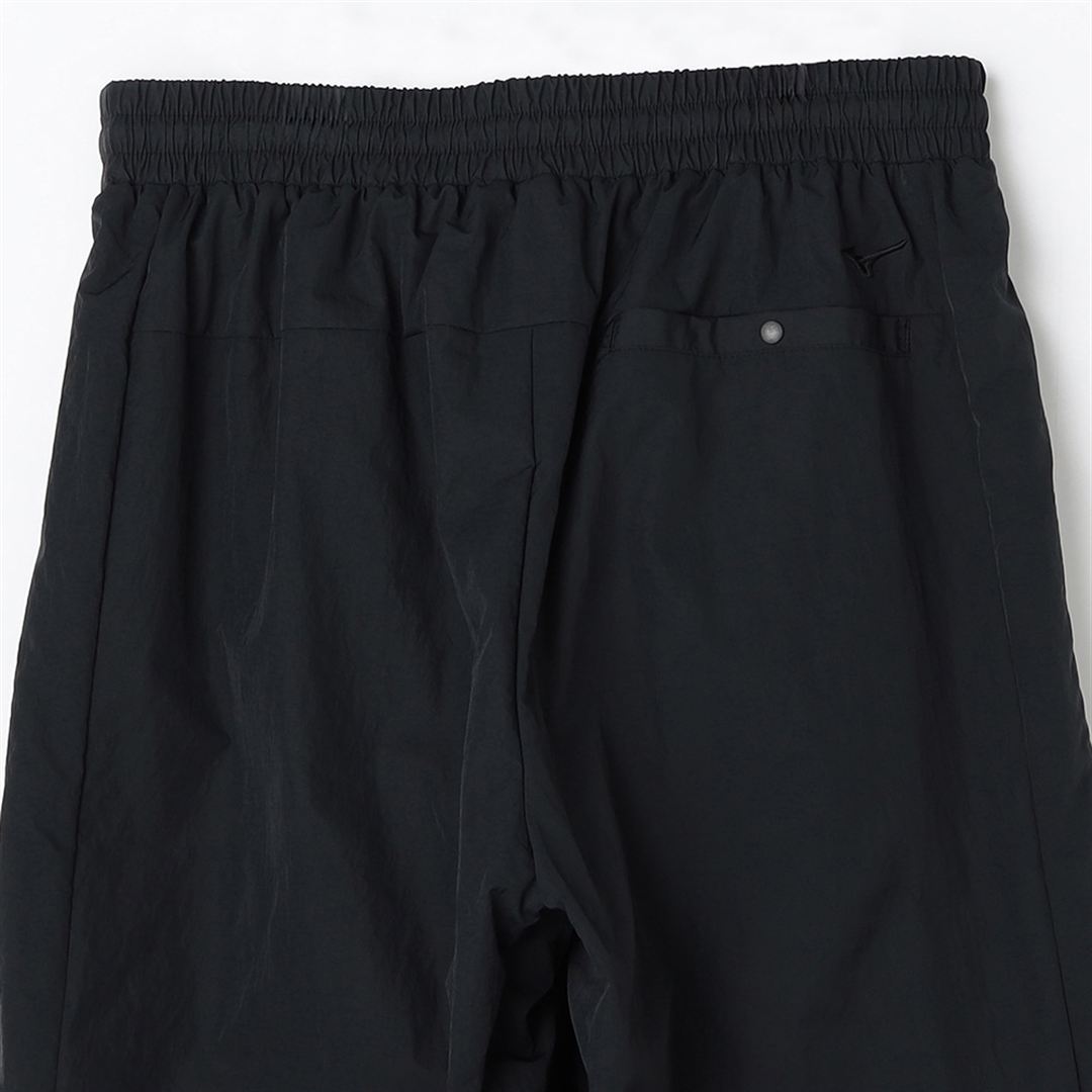 シャンブレーワッシャートラックパンツ ブラック×ディープグリーン S