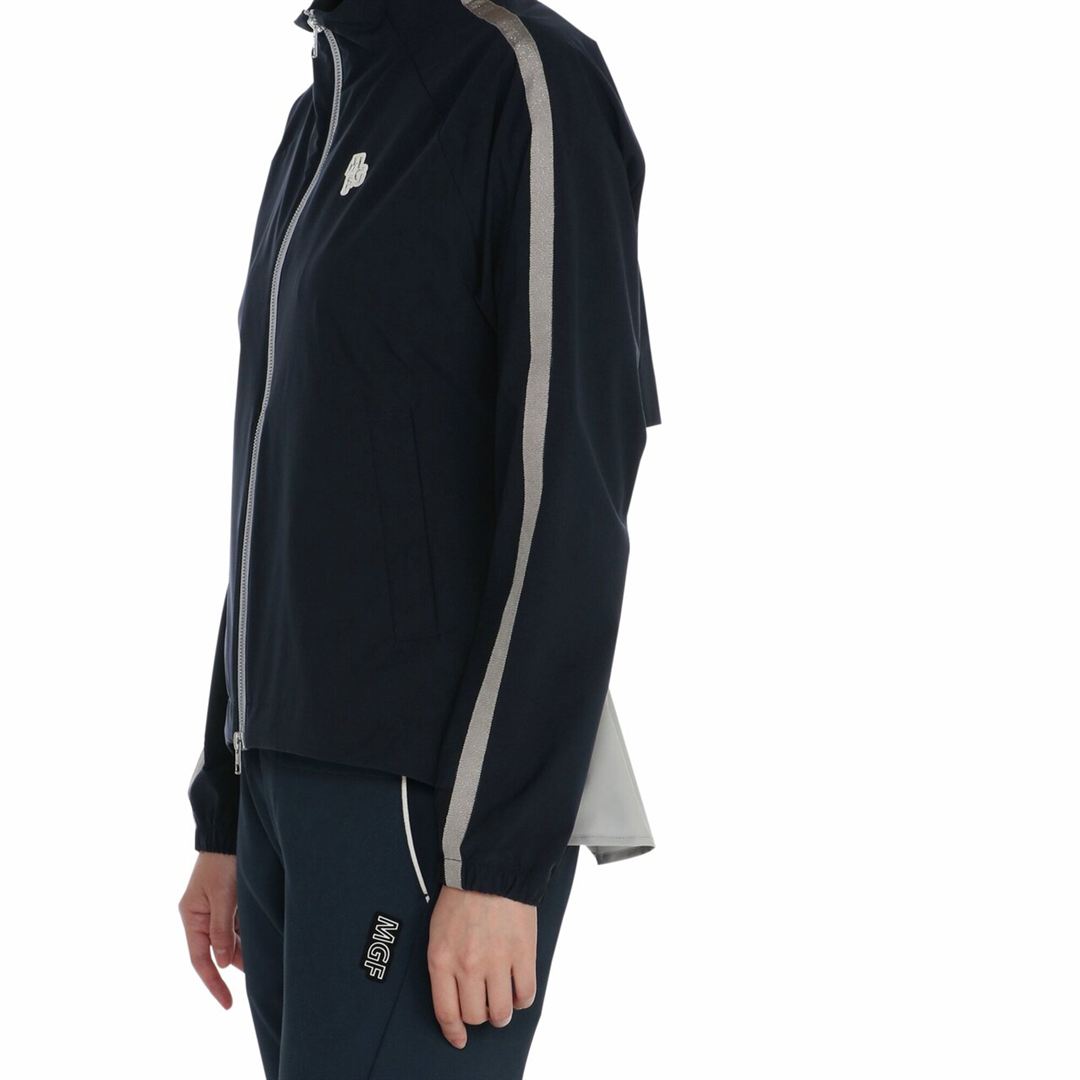 【MGFコレクション】ウォーターリパレントストレッチジャケット ネイビー S