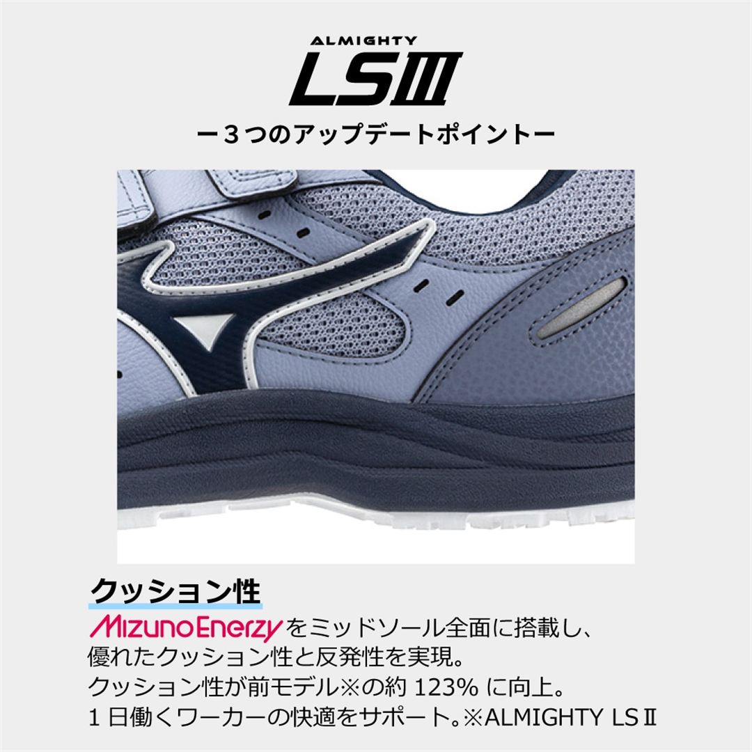 オールマイティLSIII 22L(ベルト／ローカット) ブルー×ホワイト 29.0