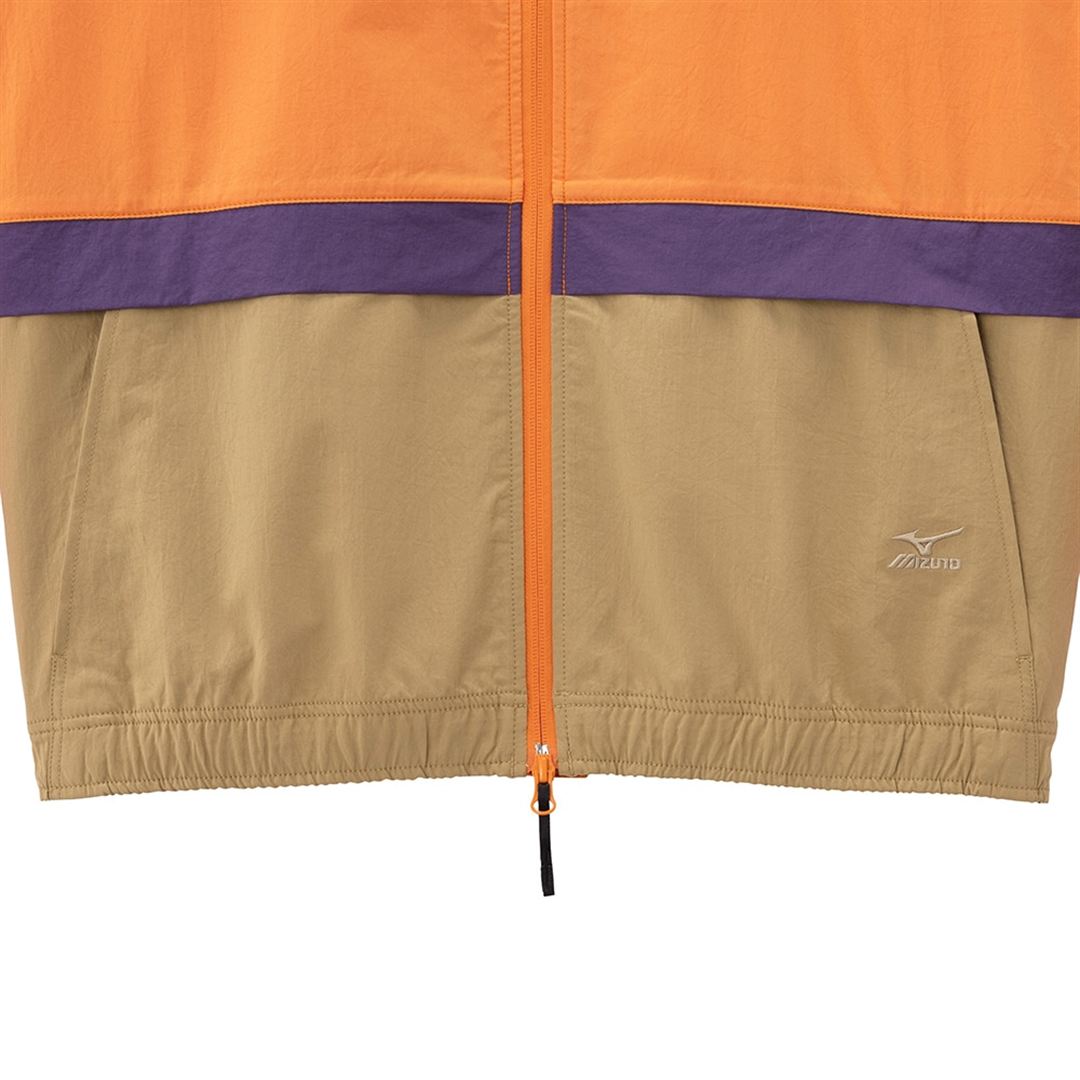 【ミズノ公式オンライン限定】ストレッチ撥水ブルゾン(制電) グレー×ベージュ XL