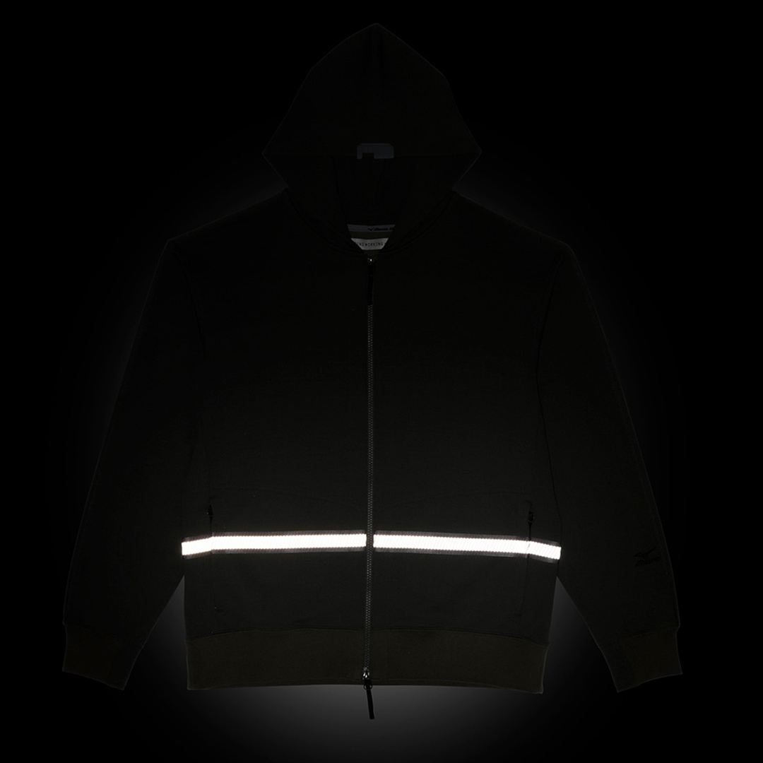 【ミズノ公式オンライン限定】ジップアップフーディスウェット カーキ XL