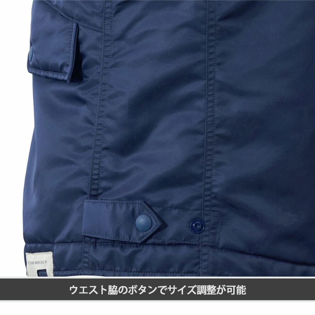 【ミズノ公式オンライン限定／吸湿発熱】ブレスサーモ MA-1型防寒ブルゾン ネイビー XL
