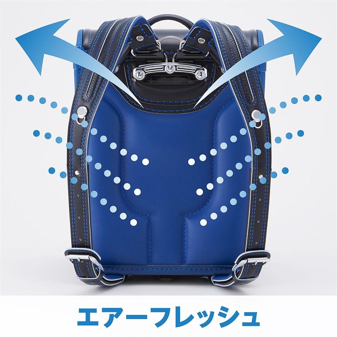 ミズノ×ハシモトコラボランドセル ブラック×ブルー