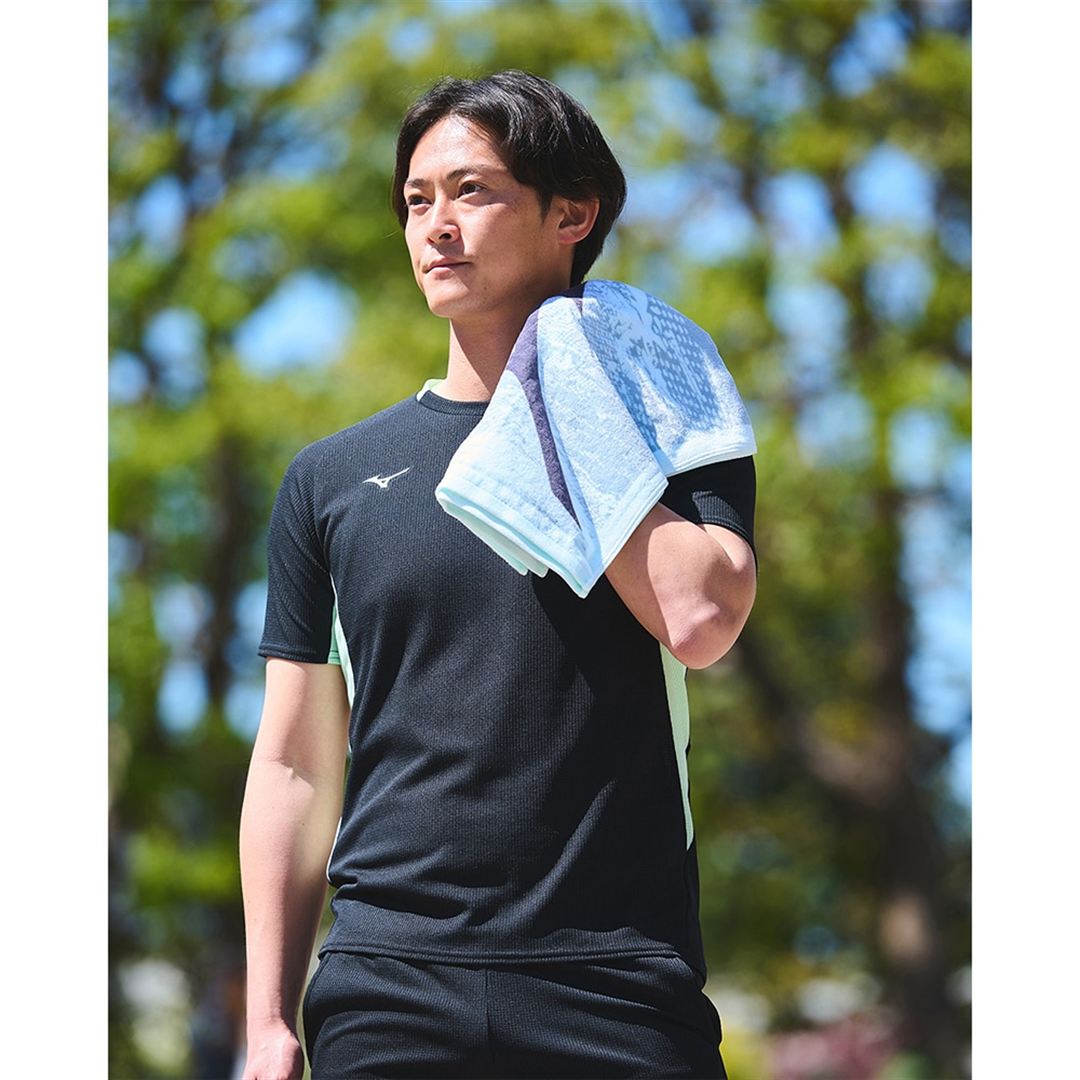 【汗処理／通気】ドライエアロフローTシャツ ネオミント S