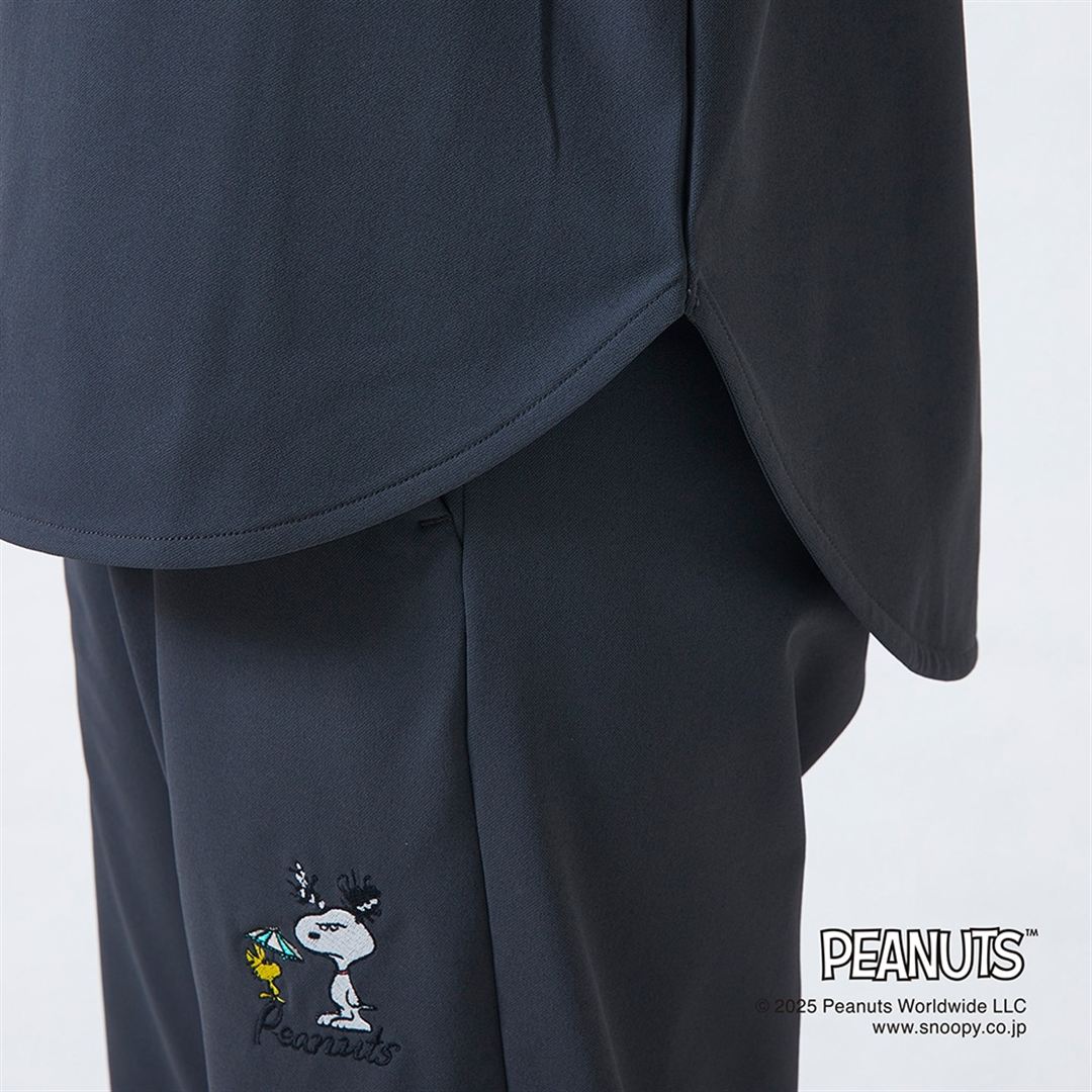 【PEANUTS】アンチスウェット 長袖Tシャツ アイスバーググリーン XS