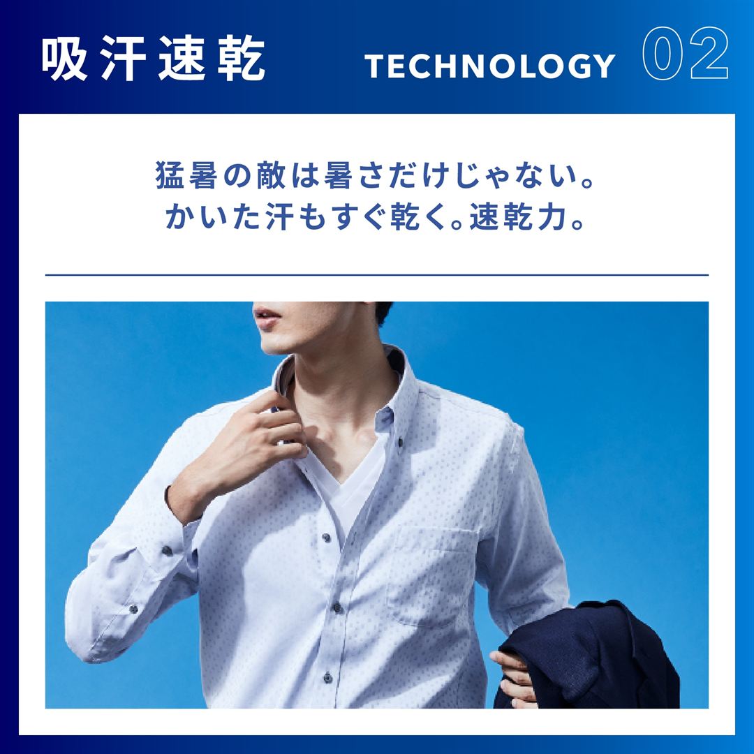 【接触冷感】アイスタッチクイックドライアンダーVネック半袖シャツ ホワイト M
