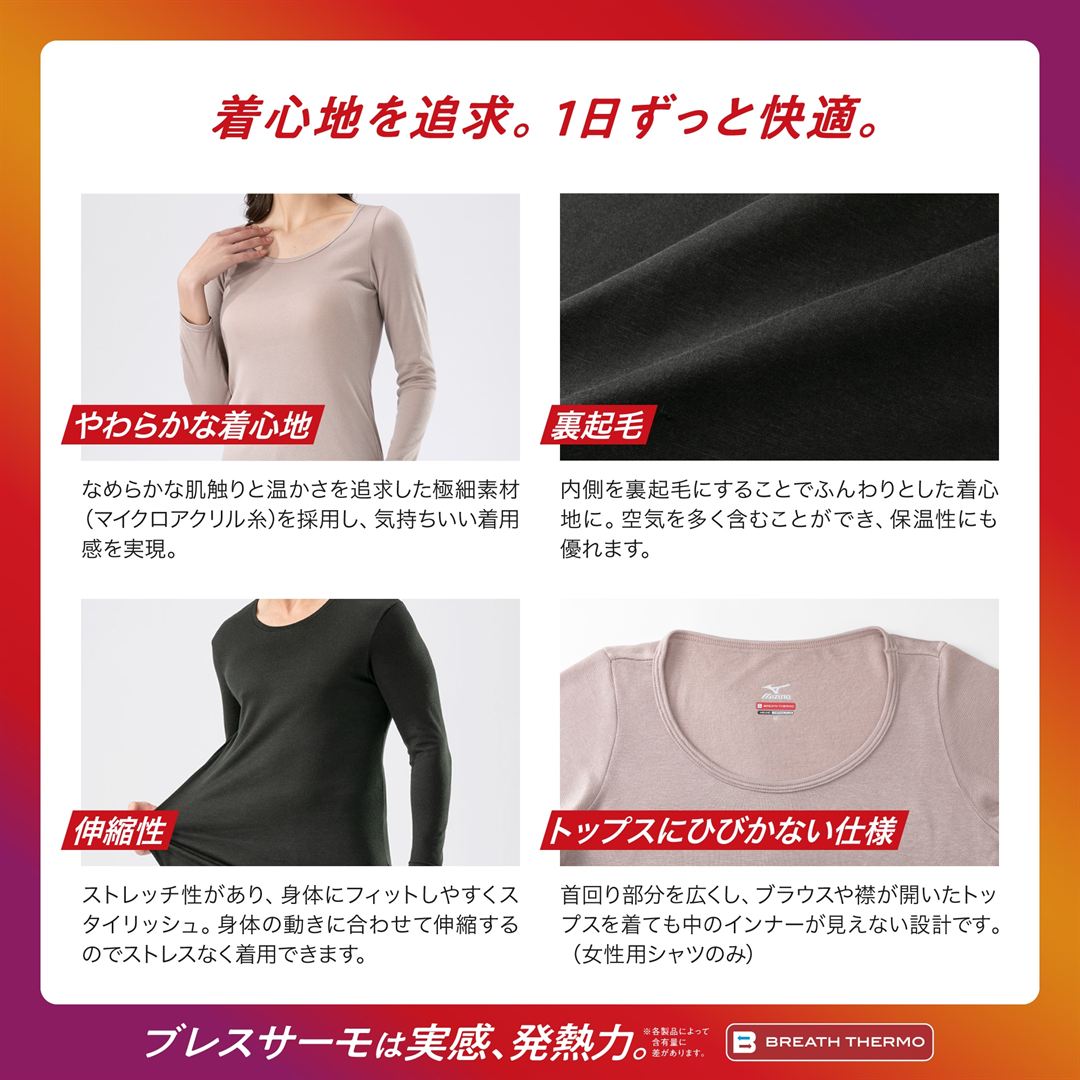 【吸湿発熱】ブレスサーモアンダーウエア 中厚ソフト for Daily ロングタイツ ブラック S