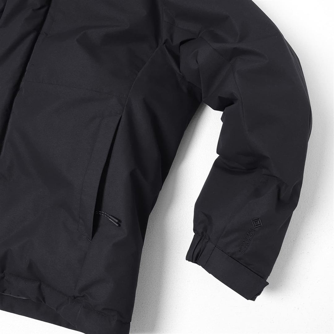 【EKAL／吸湿発熱】GORE-TEX WINDSTOPPERトラックダウンジャケット グラファイトグレー S