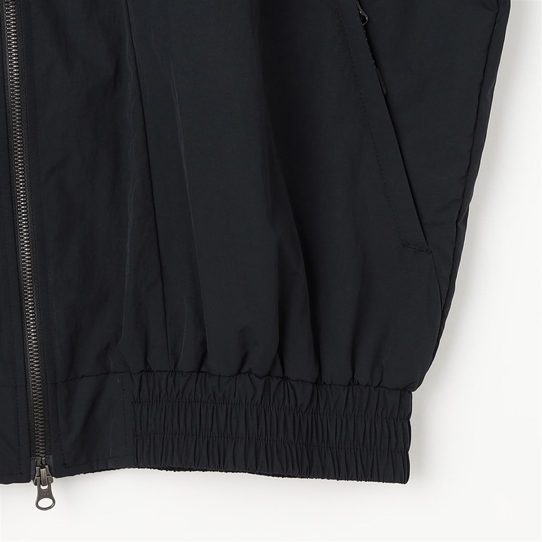 シャンブレーワッシャートラックブルゾン ブラック XL
