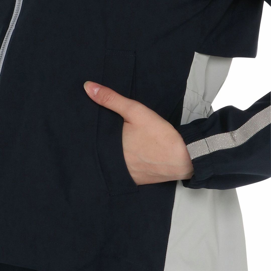 【MGFコレクション】ウォーターリパレントストレッチジャケット ネイビー S