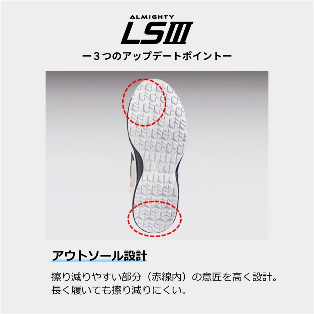 オールマイティLSIII 11L(紐／ローカット) レッド×ブラック 29.0