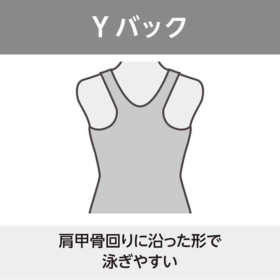 アクアフィットネス用セパレーツ(めくれにくいボタン付) ブラック M